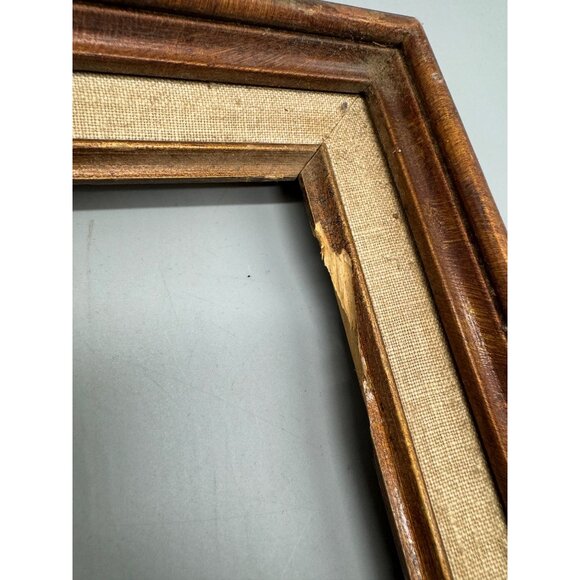 Vintage Rectangular Wooden Picture Frame With Gold Detailing 23X19" READ - Picture 2 of 7